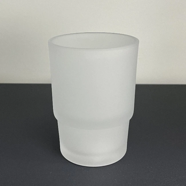 Wall Mounted Frosted Glass Toothbrush Holder
